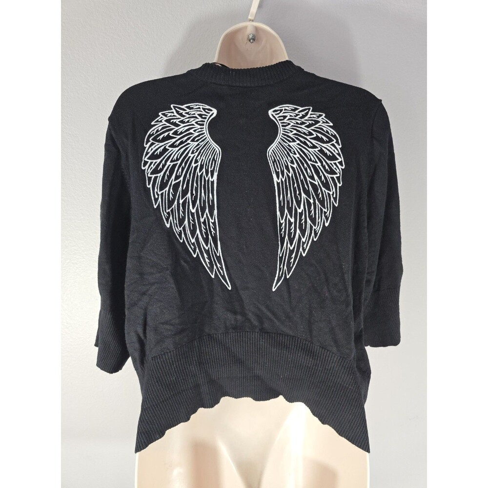 Torrid Retro Chic Black crop Cardigan Button Angel Wing Back Size 3 3x  BJ